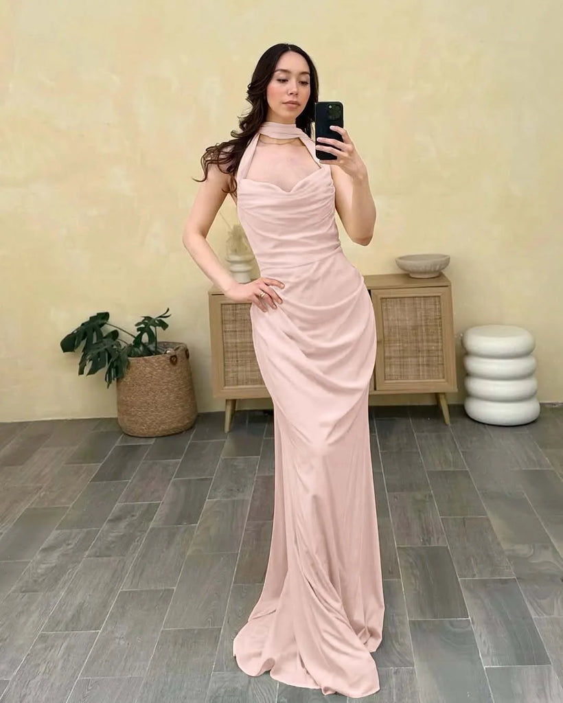 Sexy Red High Neck Mermaid Long Prom Dress Ideas, Evening Party Dresses,WGP1776