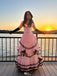 Unique Pink Spaghetti Strap A-Line Long Prom Dress Ideas, Evening Party Dresses,WGP1859