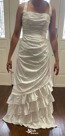 Gorgeous Spaghetii Strap Sheath Long Prom Dress Ideas, Evening Party Dresses,WGP1808