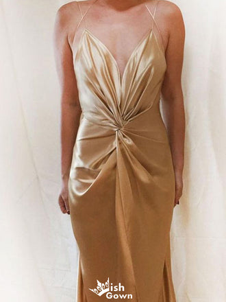 Elegant Spaghetii Strap Mermaid Long Prom Dress Ideas, Evening Party Dresses,WGP1833