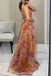 Unique Applique Spaghetti Strap A-Line Long Prom Dress Ideas, Evening Party Dresses,WGP1797