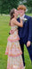 Casual Straight Across Spaghetti Strap A-line Long Prom Dress Ideas, Evening Party Dresses,WGP1184