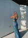 Shiny Blue Spaghetti Strap Mermaid Side Slit Long Prom Dress Ideas, Evening Party Dresses,WGP1725