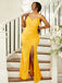 Elegant Mermaid Spaghetti Straps V Neck Side Slit Sleeveless Cheap Maxi Long Party Prom Gowns,Evening Dresses,WGP417