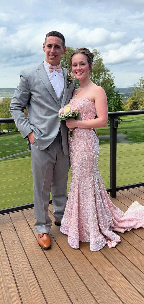 Gorgeous Pink Sweetheart Mermaid Long Prom Dress Ideas, Evening Party Dresses,WGP1861