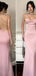 Elegant Pink Spahetti Strap Mermaid Long Prom Dress Ideas, Evening Party Dresses ,WGP1874