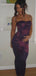 Sexy Applique Purple Spaghetti Strap Mermaid Long Prom Dress Ideas, Evening Party Dresses,WGP1737