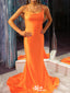Colorful Square Spaghetti Strap Criss-Cross Mermaid Long Prom Dress Ideas, Evening Party Dresses,WGP1109
