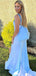 Elegant Spaghetti Strap Mermaid Long Prom Dress Ideas, Evening Party Dresses,WGP1261
