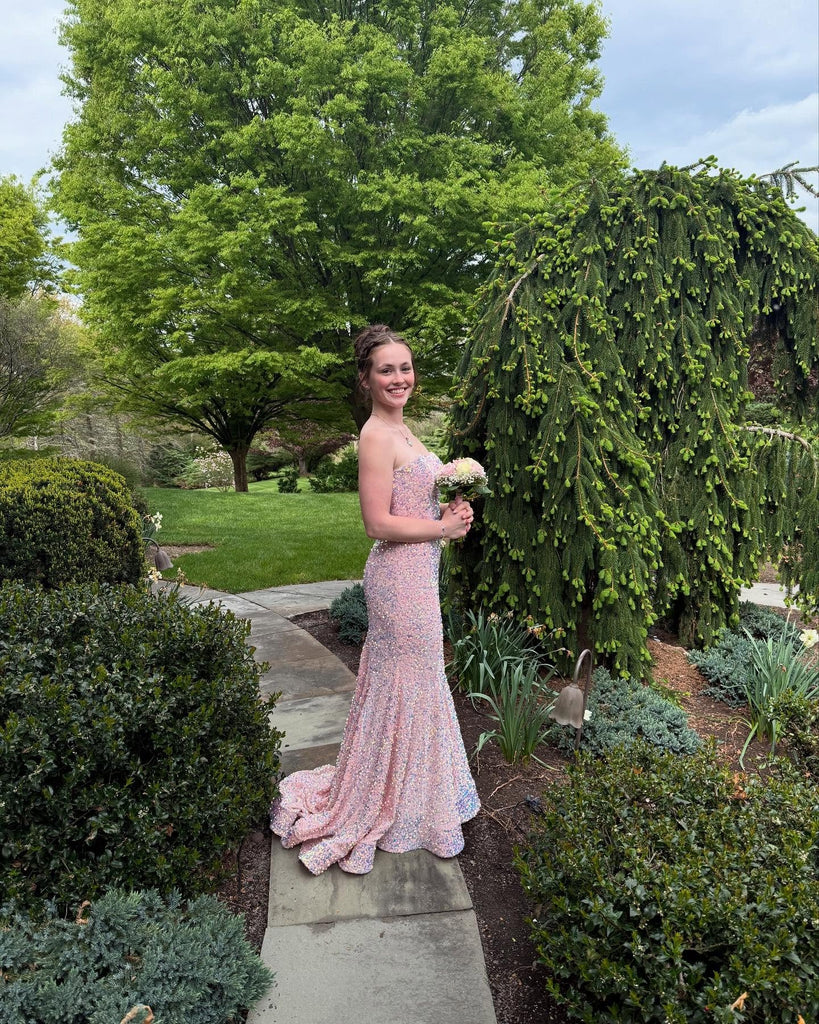 Gorgeous Pink Sweetheart Mermaid Long Prom Dress Ideas, Evening Party Dresses,WGP1861