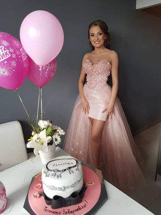 Sparkly Pink Sweetheart A-Line Long Prom Dress Ideas, Evening Party Dresses,WGP1835