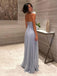 Elegant Spaghetti Strap V-neck Long Prom Dress Ideas, Evening Party Dresses,WGP1851