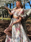 Casual Two Piece Sweetheart A-line Long Prom Dress Ideas, Evening Party Dresses,WGP1287
