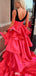 Formal V-neck Unique Mermaid Long Prom Dress Ideas, Evening Party Dresses,WGP1294