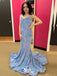 Shiny Strapless Sweetheart Mermaid Party Dress Long Prom Dresses to Impress, WGP956