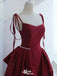 Gorgeous Burgundy Spaghetti Straps A-line Long Party Dress Prom Dresses,WGP1003