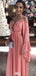 Elegant Deep V-neck Spaghetti Strap A-line Long Prom Dress Ideas, Evening Party Dresses,WGP1359