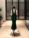 Elegant Green V-Neck Sleeveless Mermaid  Long Prom Dress Ideas, Evening Party Dresses , WGP1568
