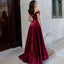Gorgeous Red Off-Shoulder Sleeveless A-Line Long Prom Dress Ideas, Evening Party Dresses , WGP1905