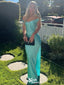 Sexy V-neck Off-shoulder Mermaid  Long Prom Dress Ideas, Evening Party Dresses ,WGP1095