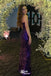 Gorgeous Shiny Purple Halter Mermaid Long Party Dress Prom Dresses ,WGP1016
