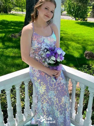 Elegant Spaghetti Strap Mermaid Long Prom Dress Ideas, Evening Party Dresses,WGP1376
