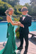 Sexy Green Plunging Bow Mermaid Long Party Dress Prom Dresses ,WGP1020