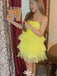 Elegant Strapless Unique A-line Short Mini Homecoming Dress,EPT343