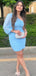 Elegant One-shoulder Unique Sheath Short Mini Homecoming Dress,EPT347