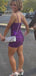 Unique Notched Sequins Sheath Short Mini Homecoming Dress,EPT349