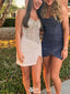 Elegant Strapless Sweetheart Unique Sheath Short Mini Homecoming Dress,EPT356