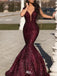 Gorgeous Red Sweetheart Mermaid Sequin Long Prom Dress Ideas, Evening Party Dresses ,WGP1871