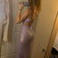 Charming Purple Spaghetti Strap Mermaid  Long Prom Dress Ideas, Evening Party Dresses,WGP1718