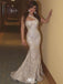 Sparkly White One-Shoulder Mermaid Long Prom Dress Ideas, Evening Party Dresses,WGP1884
