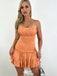 Elegant Tight Strapless A-line Short Mini Homecoming Dress,EPT369