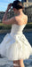 Elegant Bateau Strapless A-line Short Mini Homecoming Dress,EPT370