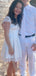 Elegant Short Sleeves A-line Short Mini Homecoming Dress,EPT375