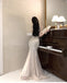 Shiny Champagne Spaghetti Strap Mermaid Long Prom Dress Ideas, Evening Party Dresses,WGP1792
