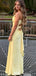 Sexy V-neck Spaghetti Strap Mermaid  Long Prom Dress Ideas, Evening Party Dresses,WGP1098