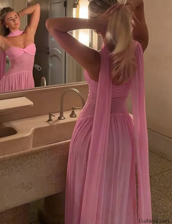 Sexy Pink Sweetheart A-Line Long Prom Dress Ideas, Evening Party Dresses,WGP1619