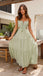 Elegant Pink Chiffon A-Line Maxi Dress with Ruffled Tiered Skirt Prom Dress,WGP2100