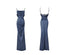 Stylish Blue Spaghetti Straps Mermaid Long Prom Dresses ,WGP1083