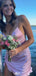 Elegant Spaghetti Strap V-neck Sheath Short Mini Homecoming Dress,EPT411