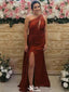 Elegant One-shoulder Mermaid Long Prom Dress Ideas, Evening Party Dresses,WGP1547