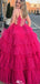 Elegant V-neck Spaghetti Strap Lace A-line Long Prom Dress Ideas, Evening Party Dresses,WGP1148