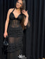 Sexy Halter V-neck Mermaid Long Prom Dress Ideas, Evening Party Dresses,WGP1554