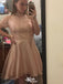 Gorgeous Off-shoulder Lace A-line Short Mini Homecoming Dress,EPT423