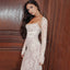 Elegant White Lace Long Sleeve Mermaid Long Prom Dress Ideas, Evening Party Dresses  , WGP1907