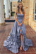 Pretty Rose Pink Spaghetti Strap Satin High Low Prom Dress with Tiered Ruffles,WGP2101
