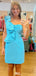 Elegant One-shoulder Sheath Short Mini Homecoming Dress,EPT448